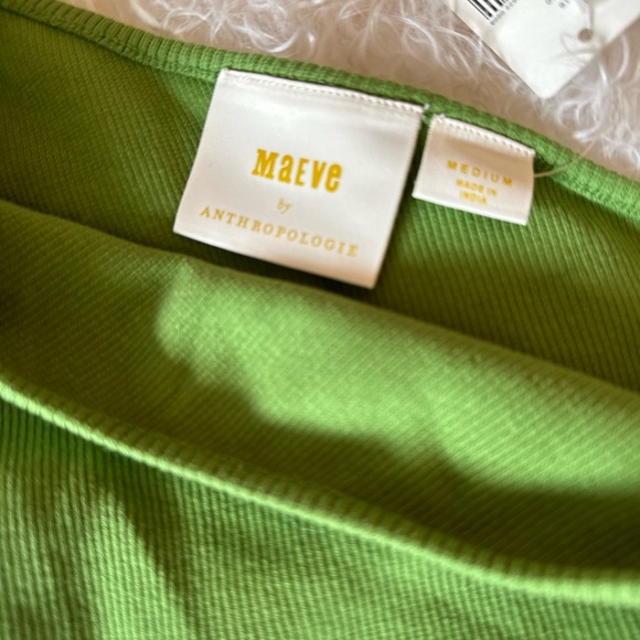 NWT Maeve by Anthropologie one shoulder green tank top - Picture 4 of 6